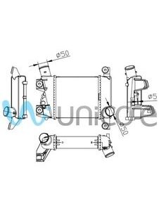14461-Vk500 Intercooler Skystar 2.5D 00-08 225X215