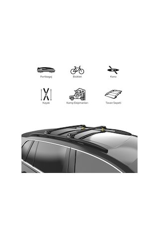 Volkswagen Touareg 7p 2011-2018 Turtle Air1 Ara Atkı Siyah
