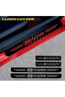 Hyundai Tucson Karbon Kapı Eşiği Oto Sticker 4 Adet