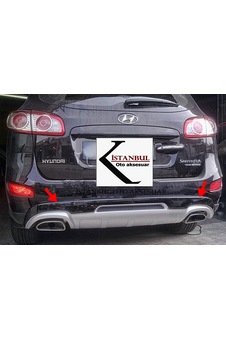 Hyundai Santafe Arka Tampon Koruması 2011-2012 Siyah