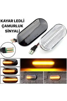 Vw Amarok Transporter Kayar Led Çamurluk Sinyal Kristal Renk