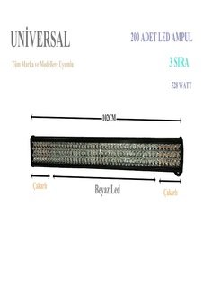 WOLKSWAGEN AMAROK UYUMLU 102 CM YANLARI ÇAKARLI LED BAR