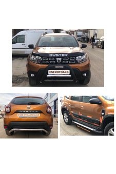 Dacia Duster Set Önkorumabenekli Yan Basamakkrom Arka  Koruma