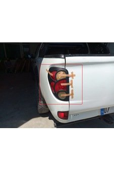 Mitsubishi L200 2008 2014 Arka Stop Çercevesi Takımı Mat Siyah