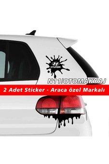 Hyundai Tucson Sticker 2Adet Kapı Far Tampon Bagaj Stickerı