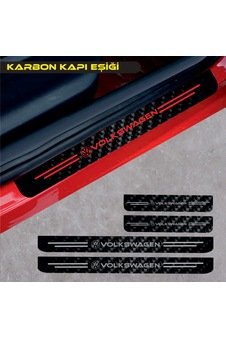 Volkswagen Amarok Karbon Kapı Eşiği Oto Sticker 4 Adet