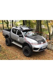 Mitsubishi L200 20072015 Ön Kaput Kaplama Kabartma Scoop Mat