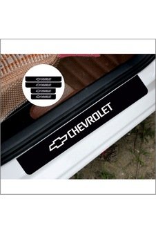 Captiva Için Chevrolet Piano Black Kapı Eşiği Oto Sticker 4 L... Siyah