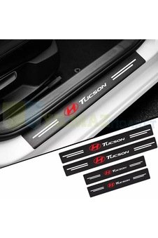 Hyundai Tucson Karbon Kapı Eşiği Koruma Oto Sticker Etiket 4Parça