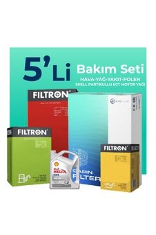Filtron Nissan Skystar 2.5 Dizel Shell Motor Yağlı Bakım Seti (1997-2008) 5Lİ