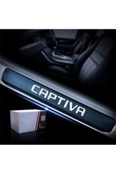 Chevrolet Captiva Carbon Fiber Kapı Eşiği Yazısı Sticker 4Adet