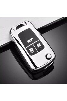 Chevrolet Captiva Parlak Anahtar Kılıfı Gümüş Renk