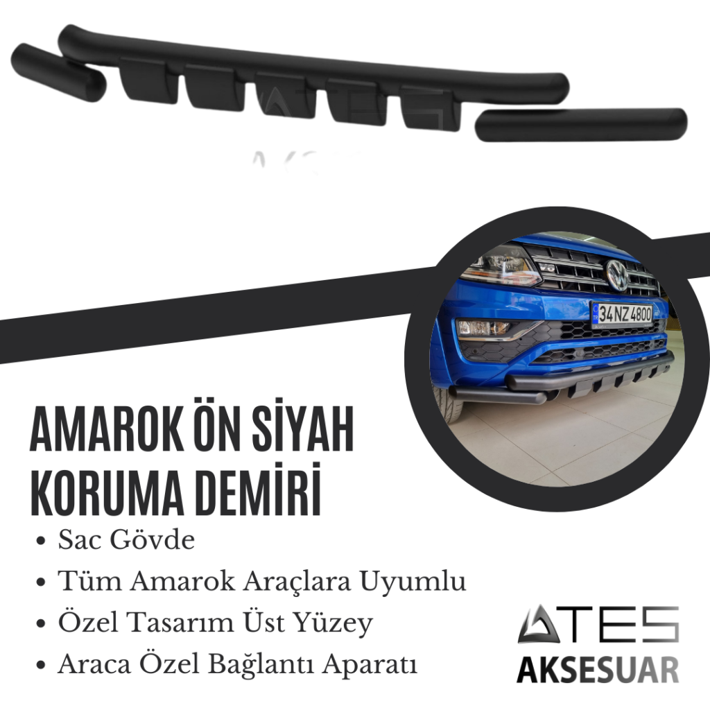VOLKSWAGEN AMAROK SİYAH ÖN KORUMA SNAKE SERİSİ