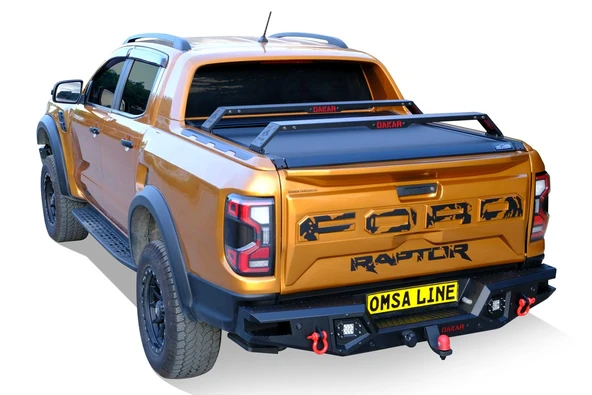 OMSA Nissan Navara Dakar Kasa Üstü Ara Atkı 2 Parça Siyah 130-177cm 2016 ve Sonrası