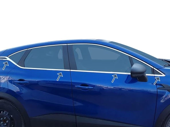 OMSA Renault Captur 2 Krom Cam Alt Çıtası 2019 ve Sonrası