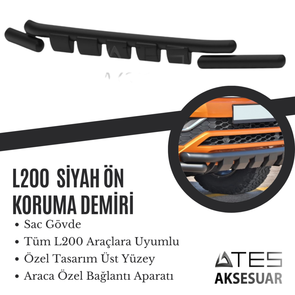 MITSUBISHI L200 SİYAH ÖN KORUMA SNAKE SERİSİ