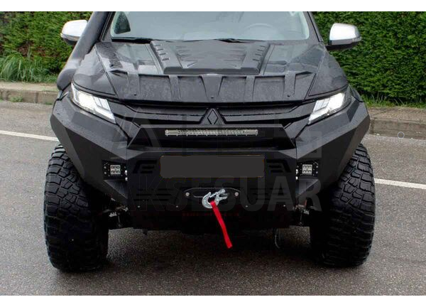 Mitsubishi L200 Dakar Ön Tampon Siyah Sensörsüz Ledbarlı Karter Koruma 2019 ve Sonrası