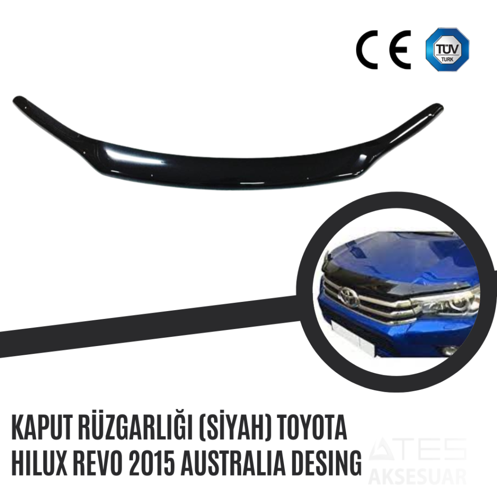Kaput Rüzgarlığı (Siyah) Toyota Hilux Revo 2015 Australia Desing