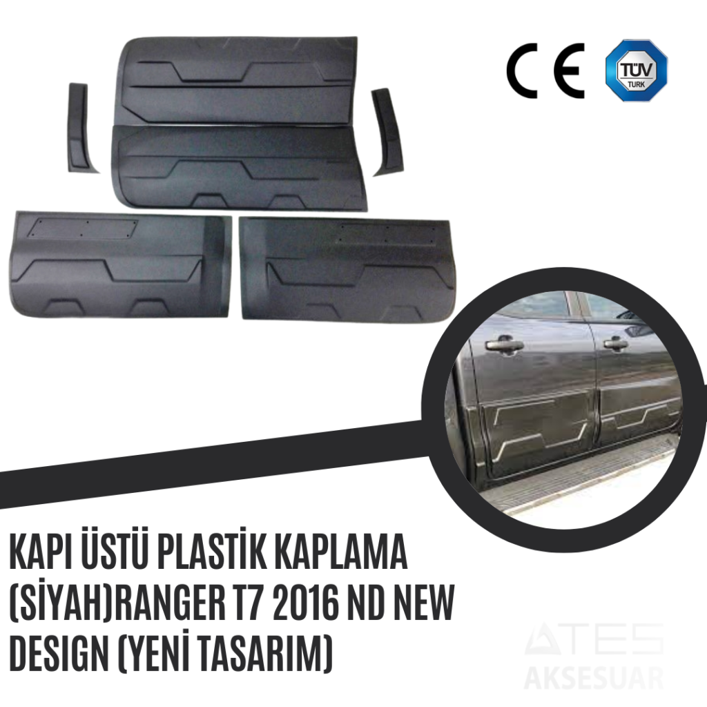 Kapı Üstü Plastik Kaplama (Siyah) Ranger T7 2016 Nd New Design (Yeni Tasarım)